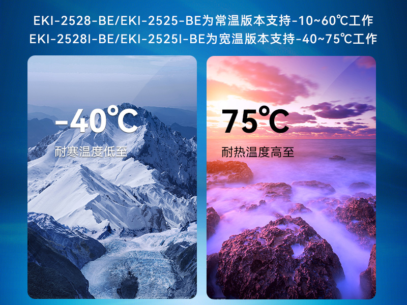 研華寬溫網(wǎng)口交換機,提供廣播風暴保護,EKI-2528-BE